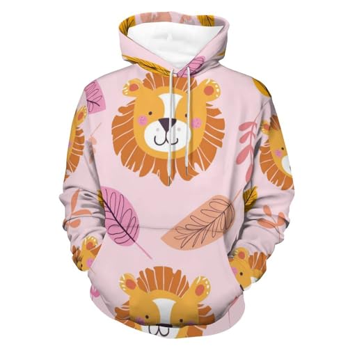 Sweatshirt Feuille de Lion hoodie unisexe manches longues taille S pullover