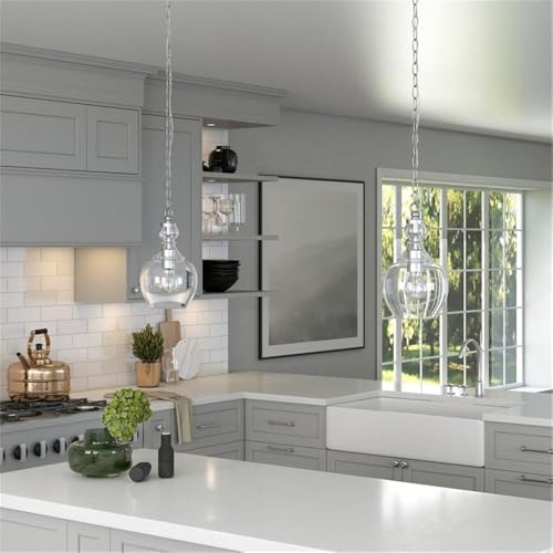 Image of Henn&Hart 7 inch Pendant Light Fixture with 6' Adjustable Cord, Brushed Silver