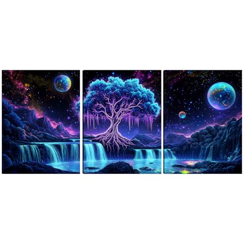 KFYMP Tree of Life Wall Art – 3 Piece Galaxy