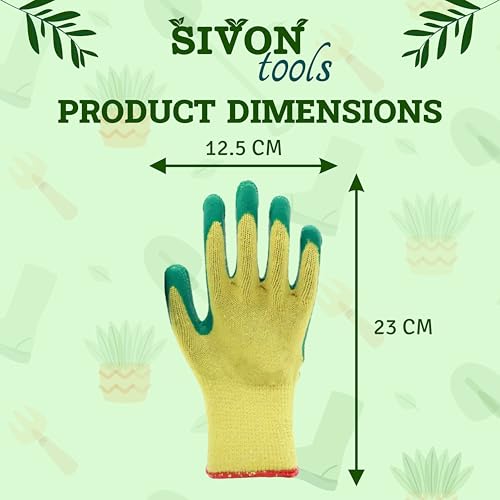 Image of SIVON Comfortable Gardening Hand Gloves | Heavy Duty Gloves for Gardening & Farming | Cut Resistant Farming Gloves for Nursery Plants