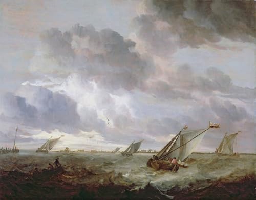 Tableau vintage 60x90cm d'Abraham Hendricksz Van Beyeren pour mur