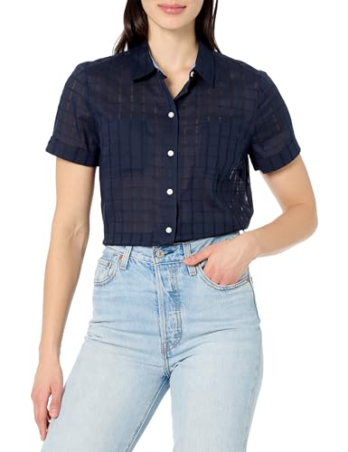 Image of Nautica Women's Button Front Short Sleeve Camp Shirt