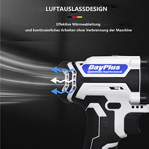 Akku-Bohrschrauber-Set mit 26-teiligem Bohrer-Set, elektrische Bohrmaschine, 21V-Lithiumbatterie, 2 variable… – Bild 6