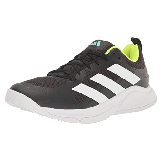 Adidas Womens Court Team Bounce 2.0 Core Black/White/Flash Aqua 8.5