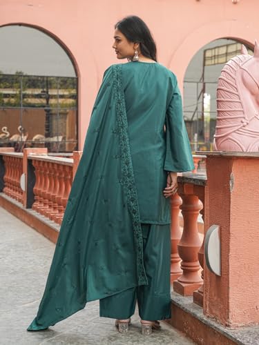 Image of Womanista Kurta set for Women with dupatta || Embroidered Kurta for Women || Farshi Salwar set