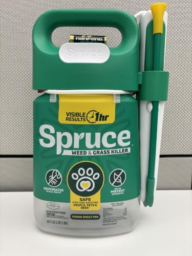 Image of Spruce Weed Killer Spray - Snap & Spray Weed & Grass Killer₂ Powered Starter Kit - Reusable Sprayer with Wand for Spot-Treating Driveways, Gardens & More (64 Oz Bottle)