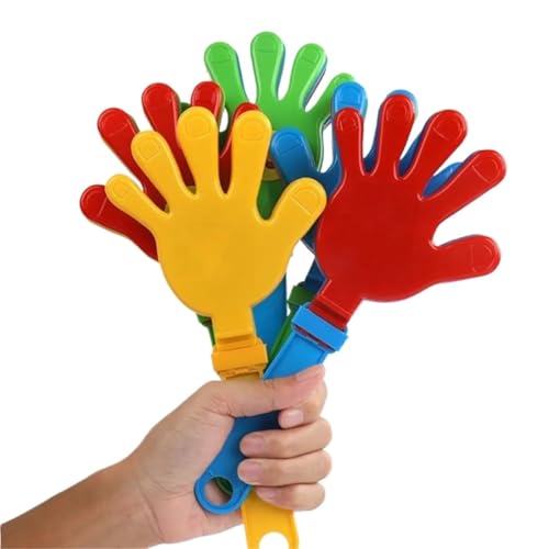 Clap de main coloré 19cm en lot de 10 : petits cadeaux pour invités et pinata de fête