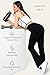 Flared Leggings for Women Premium Cotton, Bootcut Yoga Pants Women Flare Black Leggings Tummy Control Flare Leggings Wide Leg
