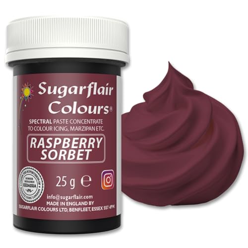 Sugarflair Spectral Concentrated Paste Colours Raspberry Sorbet, Colorante Alimentario Pasta, Colorantes para Pasta De Azúcar y Mazapán - 25g