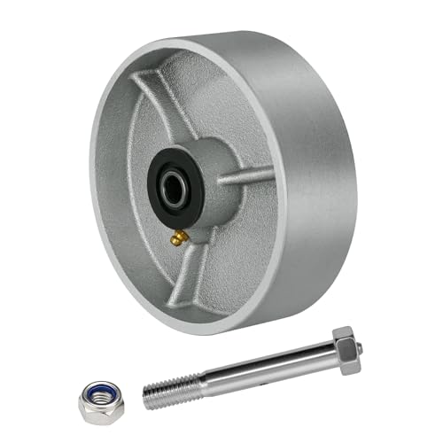 HANDSAMMU 6 Inch Replacement Caster Wheels, Steel Cast Iron Wheel, Heavy Duty -1200 lbs Capacity per Wheel, 1/2