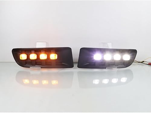 Miniatura 3 de 2 unids LED diurna luz antiniebla DRL luz de señal de giro para Toyota Prado 120 Land Cruiser LC120 FJ120 2003-2009