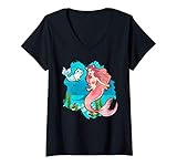 Photo Gallery donna cute & funny mermaid cat swimming kitty mermaid-cat maglietta con collo a v Photo Gallery donna cute & funny mermaid cat swimming kitty mermaid-cat maglietta con collo a v