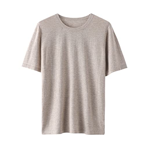 Men's T-Shirt Spring and Summer Korean Style Short-Sleeved Vest Solid Color Round Neck Top Fashion All-Match