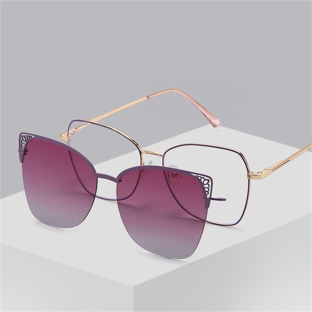 Kobiety spolaryzowane optyczne magnetyczne okulary przeciwsłoneczne Clip Magnet Clip On okulary przeciwsłoneczne UV400 Square Eyewear Frame