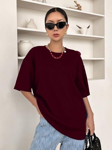 Image of Zilcon Women's Waffle Wool Knit Tops Dressy Business Casual T-Shirt Half Long Sleeve Fall Winter Summer Work Tops