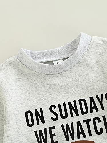 Baby Boy Girl Football Season Romper Sweatshirt Long Sleeve Letters Print One Piece Bodysuit Fall Winter Outfit4