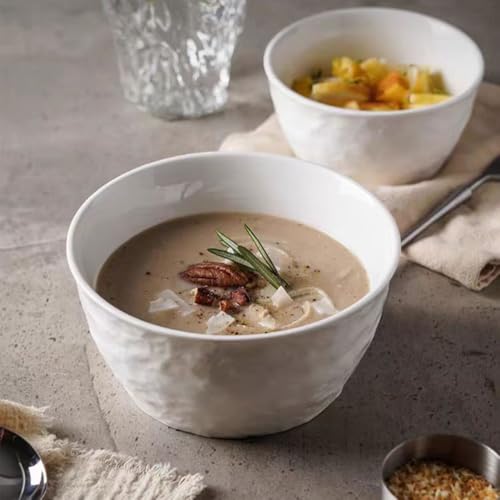 LCK 55.5 OZ Large Soup Bowl Set of 2, Ceramic Kitchen Bowl for So...