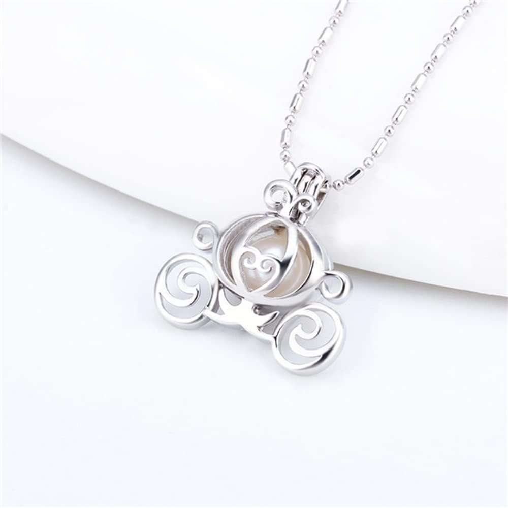 5Pcs Silver Plated Carriage Cage Pendants Crafting Charm for DIY Necklace Bracelet Jewelry Making - Image 4