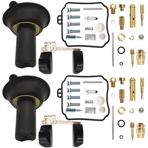 Image of 2-Pack Carburetor Carb Rebuild Repair Kits with Diaphragm Replacement for Yamaha V Star 650 XVS650 XVS650A XVS650AT 1998-2016