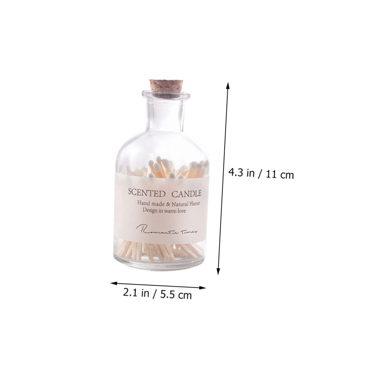 Amosfun 4 pezzi Fiammiferi Barattolo per Candele Aromatiche Decorativi per e Domestici