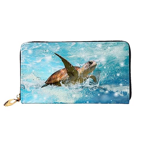 Portefeuille en cuir tortue de mer PEIXEN idéal pour transporter votre téléphone en soirée