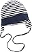 Produktbild Playshoes Unisex Baby Bindemütze mit Ohrenschutz Mütze, marine/weiß, 43cm
