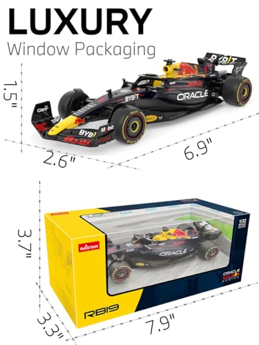 rastar 64600 132 redbull f1 die cast metal car model - officially licensed redbull f1 rb19 die-cast for play and display - ideal gift - blue