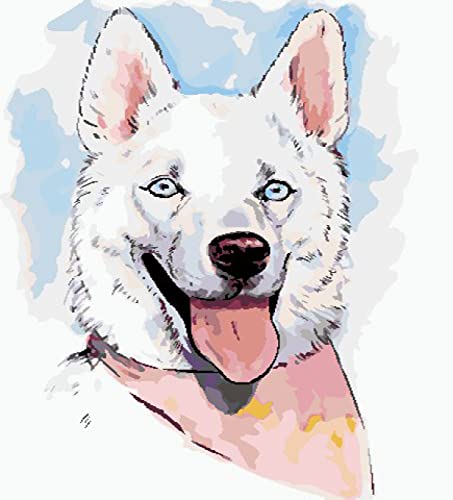 Peinture au diamant 5D loup d'amour broderie strass 30x40 cm