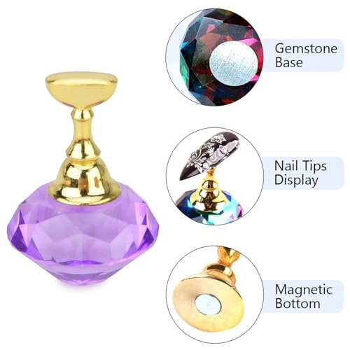 Kit de soporte para arte de uñas con 5 bases magnéticas miniatura 4