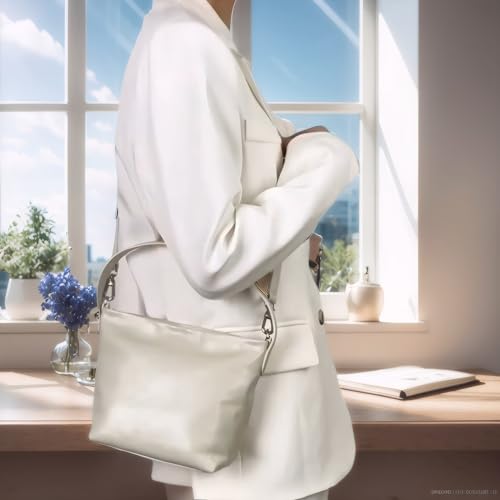 Small Shoulder Bag for Women in Patent Leather for Work and Leisure, Great Gift, Black or White Colors for Choice2