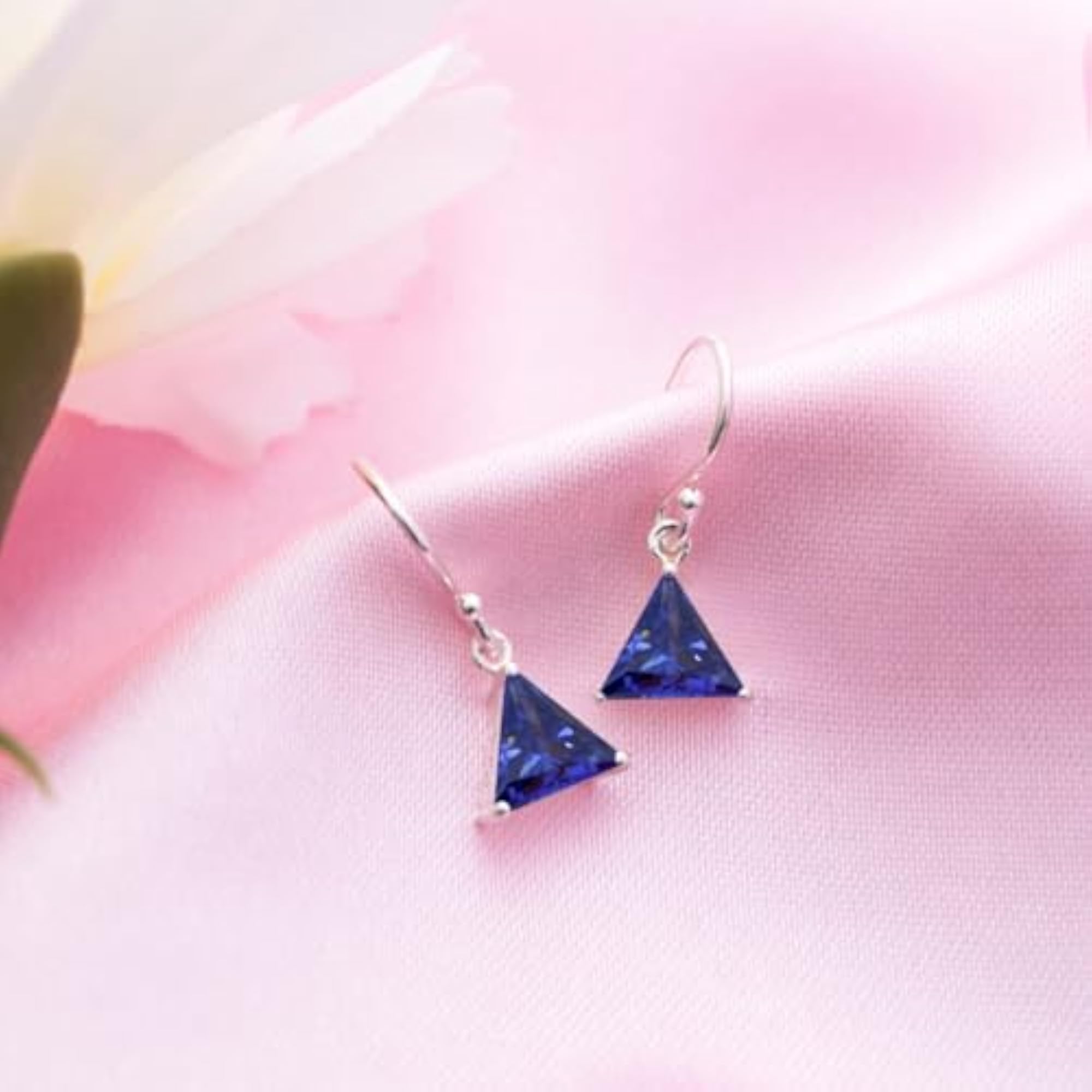 925 Silver CZ Dangler Earrings