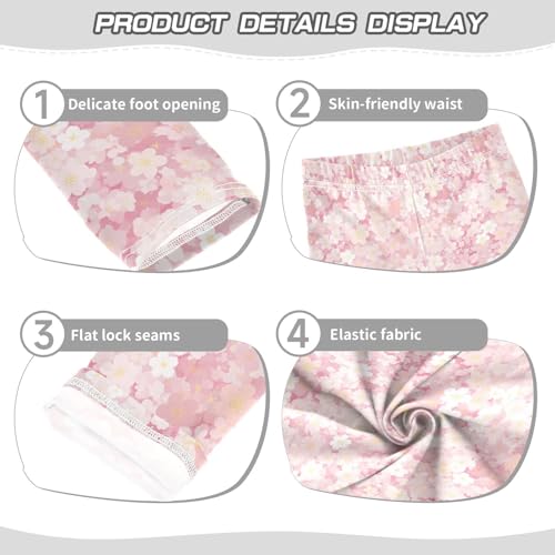 KLL Cherry Blossoms Girls Legging Soft High Waisted Leg Yoga Pants Sports3
