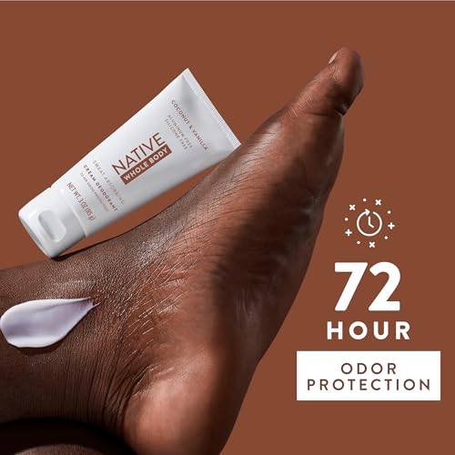 Image of Native Whole Body Deodorant Cream Contains Naturally Derived Ingredients, Deodorant for Women & Men | 72 Hour Odor Protection, Aluminum Free with Coconut Oil and Shea Butter | Coconut & Vanilla