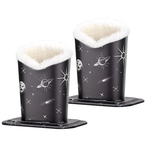 Image of Pack of 2 Plush Lined Eyeglasses Holder Stand Protective Glasses Case For Desks Or Nightstands