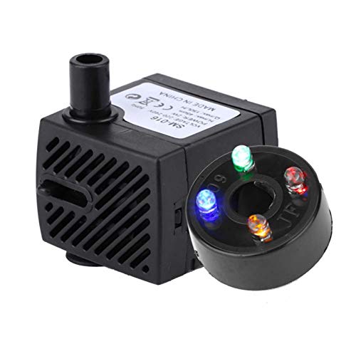Submersible Water Pump with Lights, 150 L/H Fish Tank Ultra