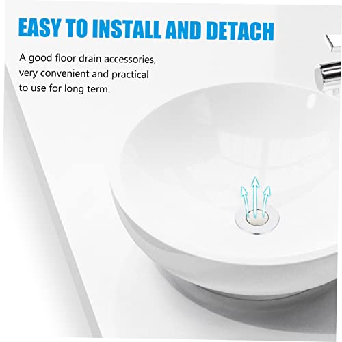 Tapón y colador de desagüe de cobre con pulsador para baño y cocina miniatura 4