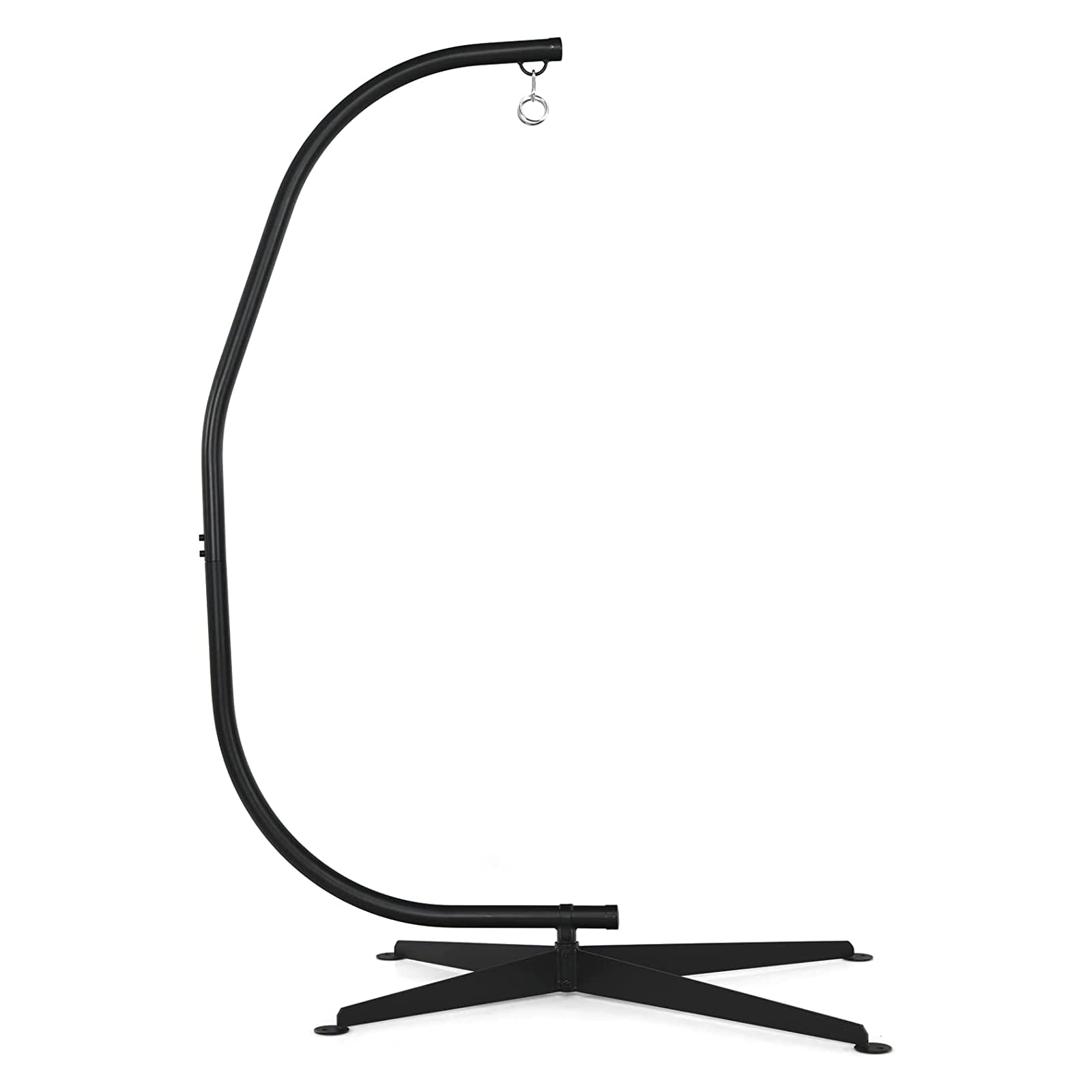 SFAREST Hammock Stand, C-Shaped Metal Swing Hammock Holder, Indoor Outdoor Hanging Chair Stand for Garden Patio Bedroom, 150kg Weight Capacity