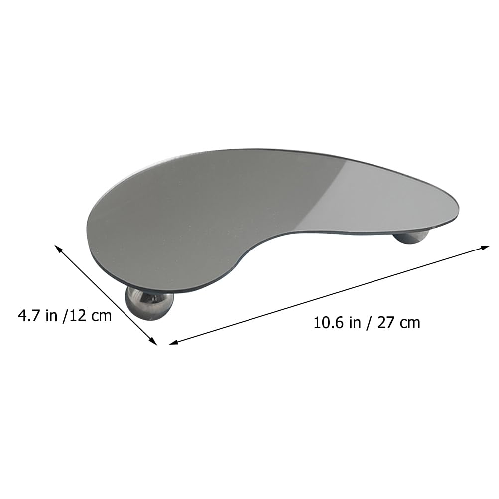 Abaodam Acrylic Perfume Tray Toilet Tray Perfume Display Stand Makeup Organizer Stand Irregular Display Pallet Acrylic Reflective for Vanity Dresser Bathroom