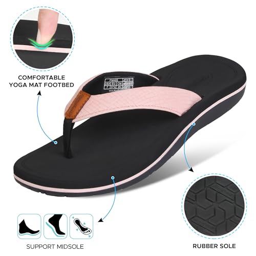 Image of AEROTHOTIC Beach Sandals for Woman Non Slip Flip Flops Quick Dry Slippers