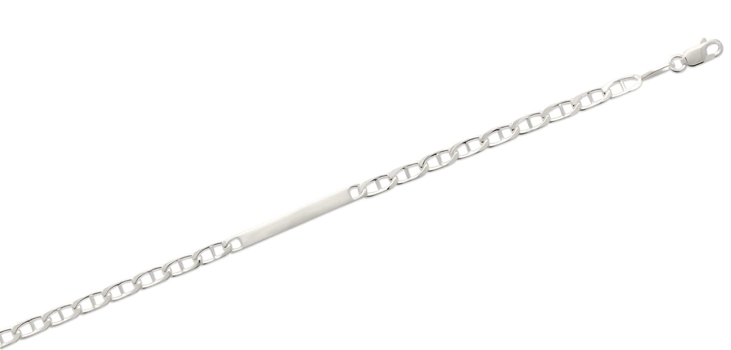 Tata Gisèle - Pulsera de identidad para mujer o hombre, de plata 925/000, malla marina, grabado incluido, embalaje de regalo