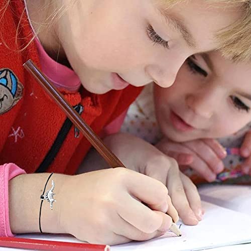 Image of NIQIPOK Back to School Bracelet Mommy and Me Matching Heart Wish Bracelets Set for Mother Daughter Kindergarten Bracelet,Adjustable First Day of School Bracelets Jewelry(Dinosaur)