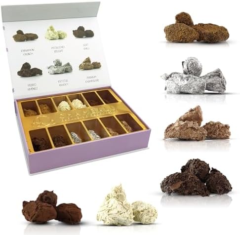 CHAMBALL DELUXE. -12 Trufas de Chocolate con: 2 de Chili, 2 de Pi...
