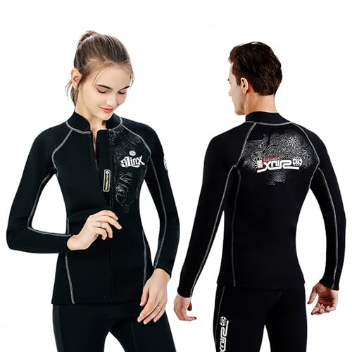 Chaqueta de Neopreno de 2mm para Buceo y Deportes Acuáticos unisex, con cremallera frontal y protección UV miniatura 1