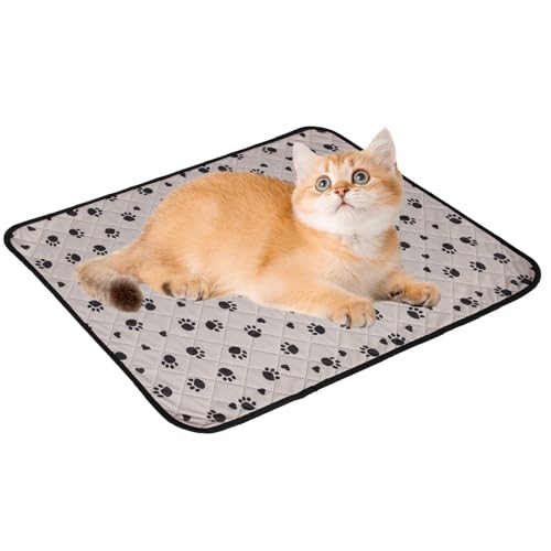 Mimoqk - Cubrecolchón absorbente para cachorros (71 x 51 cm, reutilizable, de secado rápido, antideslizante, absorbente, impermeable, lavable, para gatos, perros y jaulas de transporte