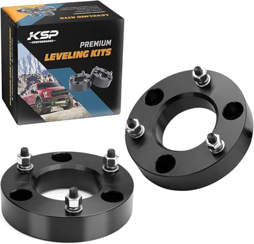 KSP 2' Silverado Leveling Lift Kits, 2in Front Suspension Lift Spacers Compatible With Chevy Silverado GMC Sierra 1500 2007-2026, 2pcs Aluminum Strut Spacers Increase 2inch Space on Pickup&Trucks