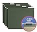 Smead Hanging File Folder, 1/5-Cut Adjustable Tab, Letter Size, Standard Green, Hanging Folders for Filing Cabinets, File Organizer Folder, 25 Per Box (64055)