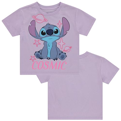 Disney Lilo and Stitch Girls Short Sleeve T-Shirt- Stitch Girls Tee Sizes 4-163