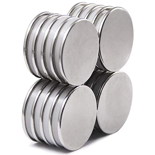 Diymag Powerful Neodymium Disc Magnets With Double-Sided Adhesive, Strong Permanent Rare Earth Magnets For Fridge, Diy, Building, Scientific, Craft, And Office Magnets, 1.26 Inch Diameter, Pack Of 20 #TOP4