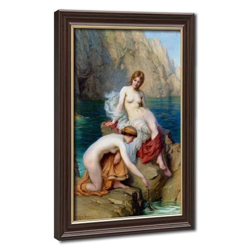 Tableau Summer Seas 1886 Herbert James Draper impression sur toile de décoration 20x30