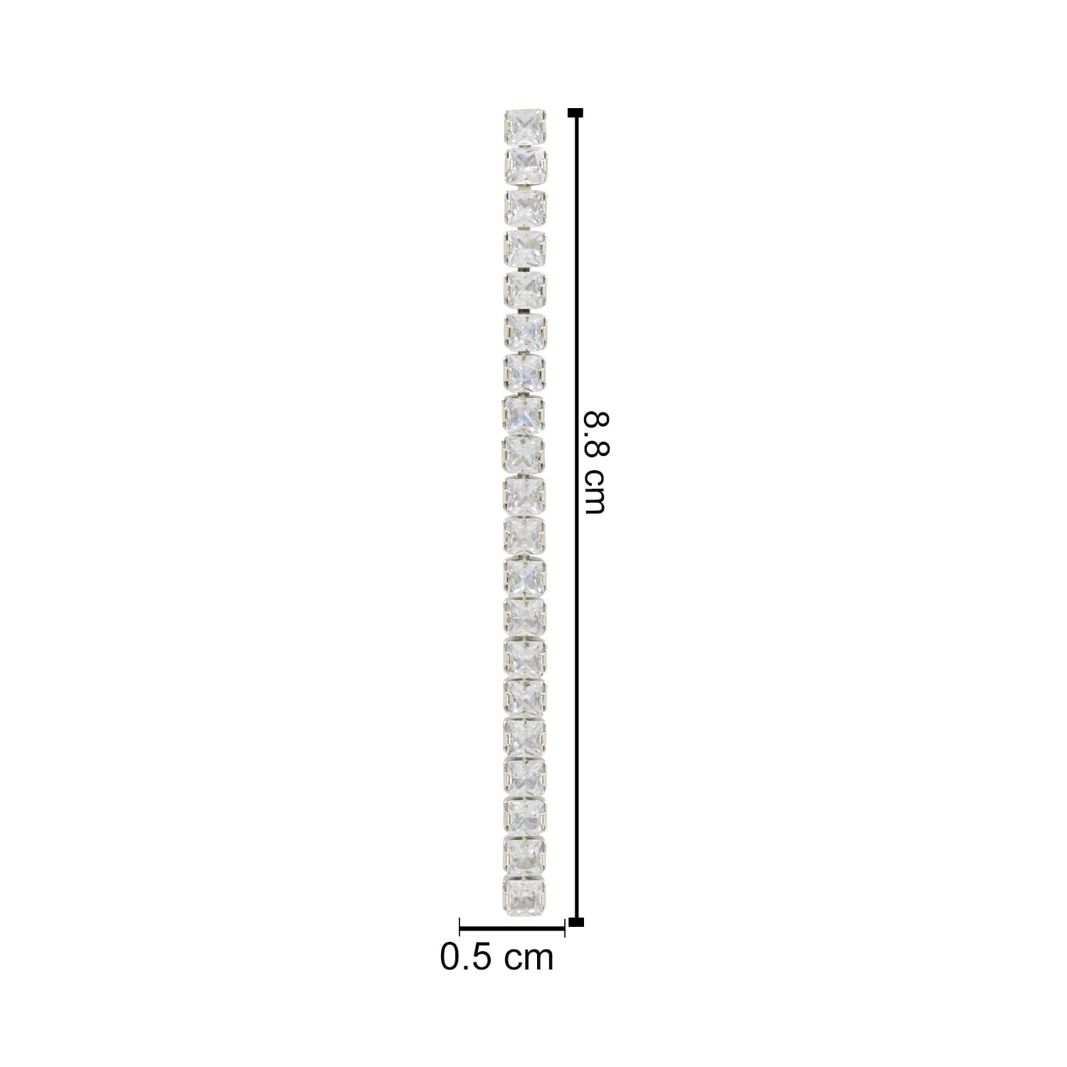 Sparkling CZ & American Diamond Tassel Earrings (E3117S)